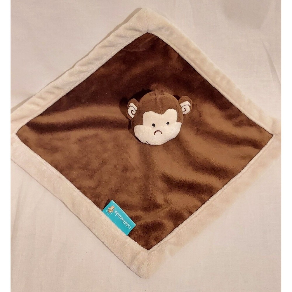 Tiddliwinks Brown Monkey Stuffed Animal Plush Blanket Blankie Lovey Security